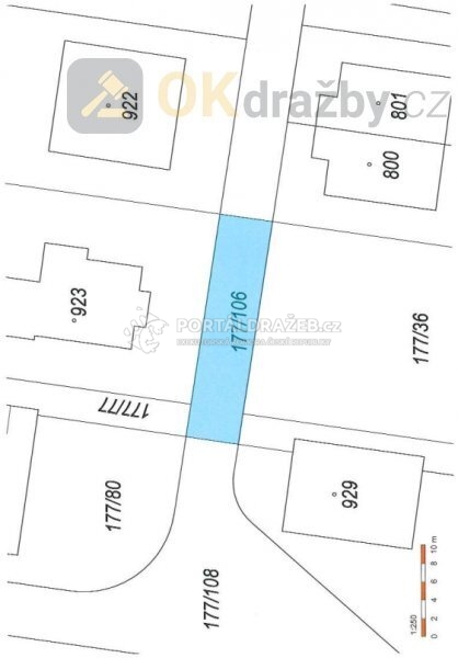 Opakovaná dražba plochy o rozloze 141 m2, k.ú. Statenice, okr. Praha - západ