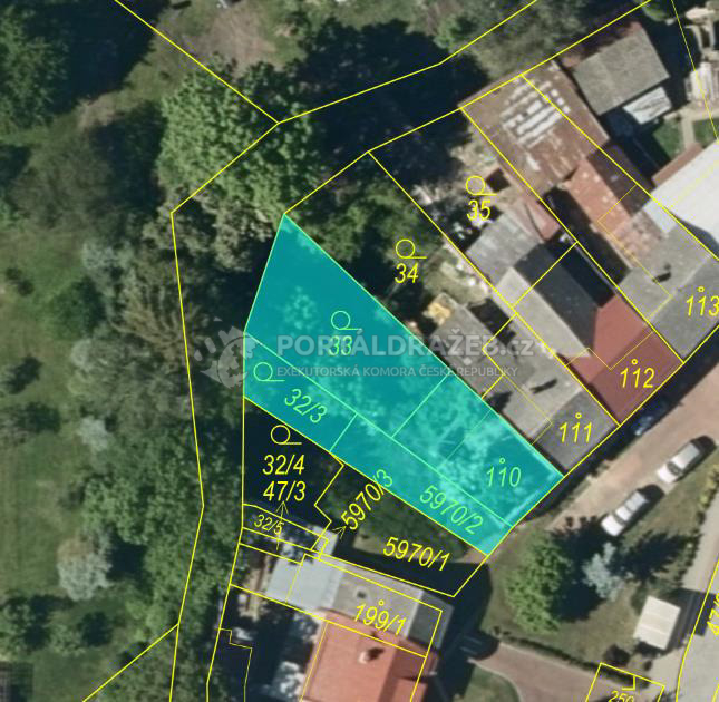 Zasíťované stavební pozemky 331 m2 v obci Tištín, okr. Prostějov