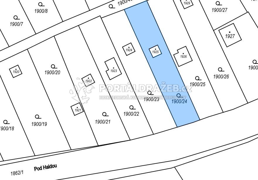 Elektronická dražba rekreační chaty s pozemky v