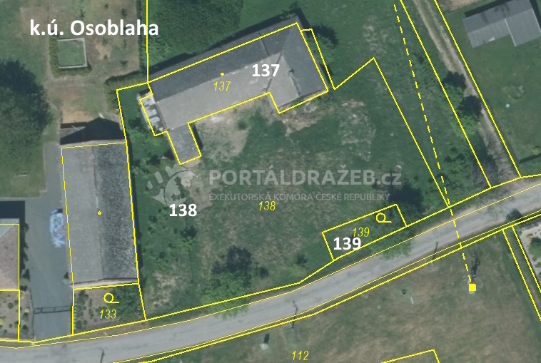 Pozemky 1941 m2, podíly 5/99 a 7/66, Osoblaha,