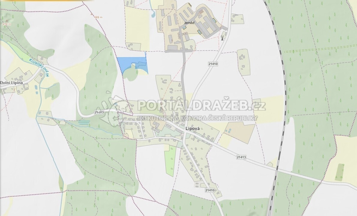 Ideální spoluvlastnický podíl 1/16 na pozemcích, k. ú. Lipová u Chebu