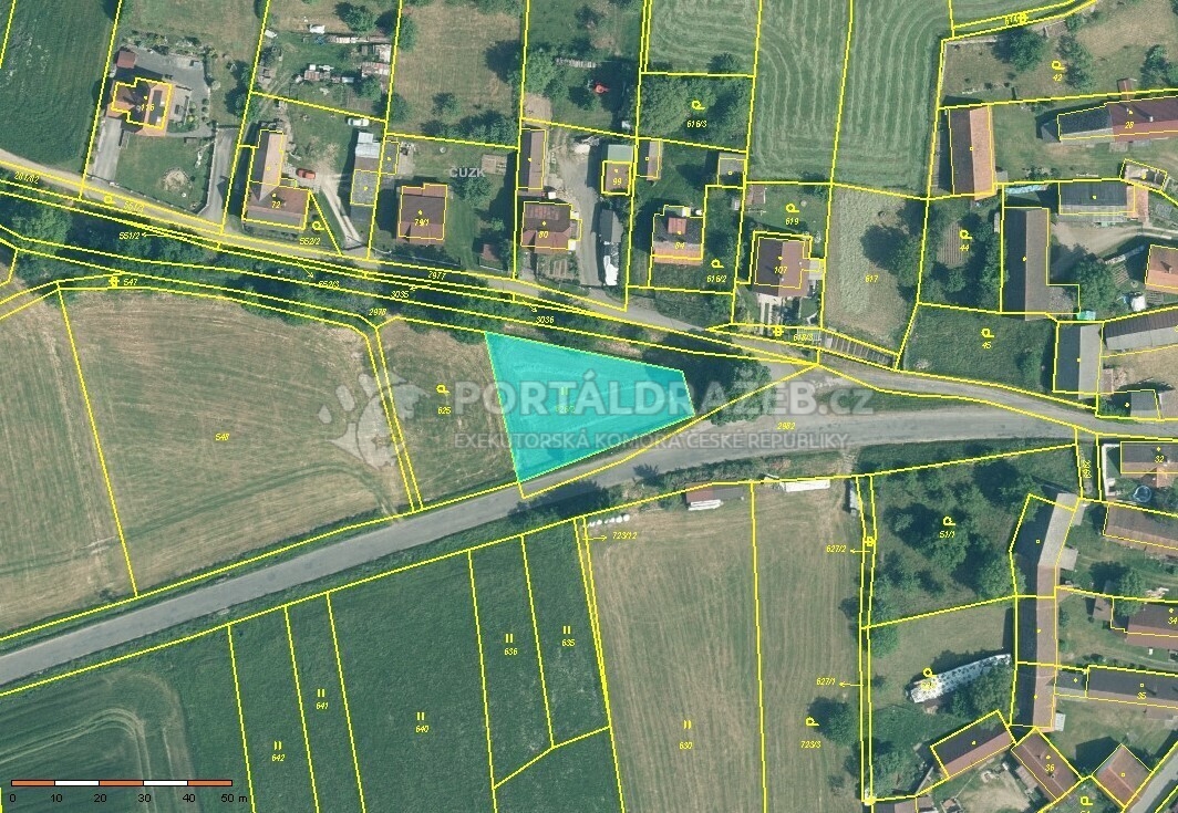 1/2 podíl na pozemku, LV 42 v obci Hrádek, okres
