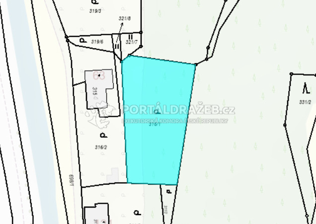 id. 1/6 pozemku - zahrada v k.ú. Bludovice u