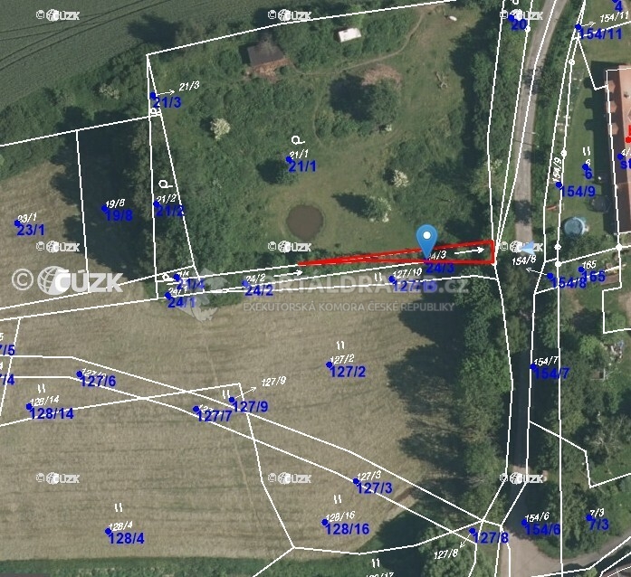 vodní plocha-podíl v obci Mirovice, okres Písek