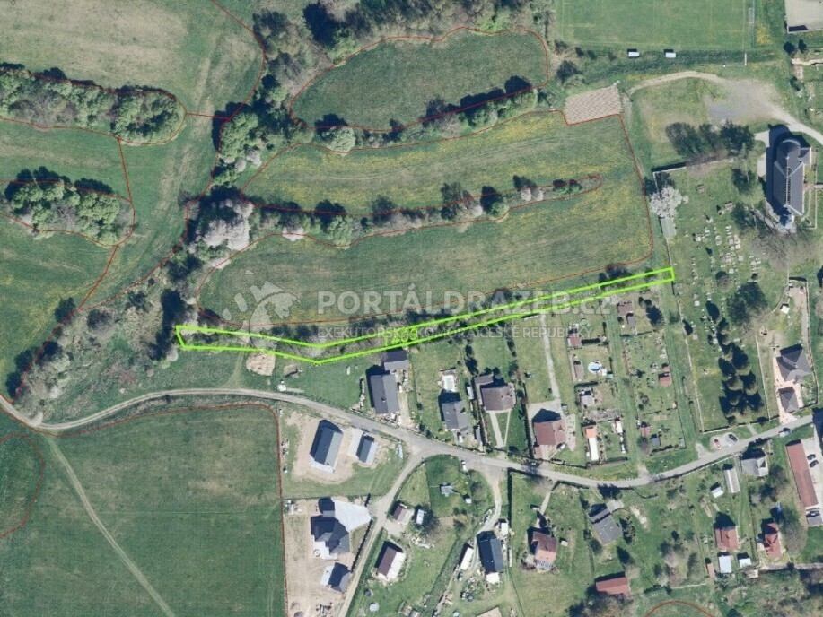 Pozemek o velikosti 1643m2, Petrovice u Chabařovic
