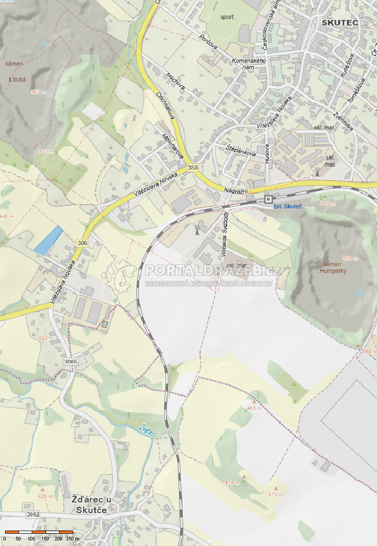 Dražba podílu 1/48 na pozemku, Skuteč, okr.