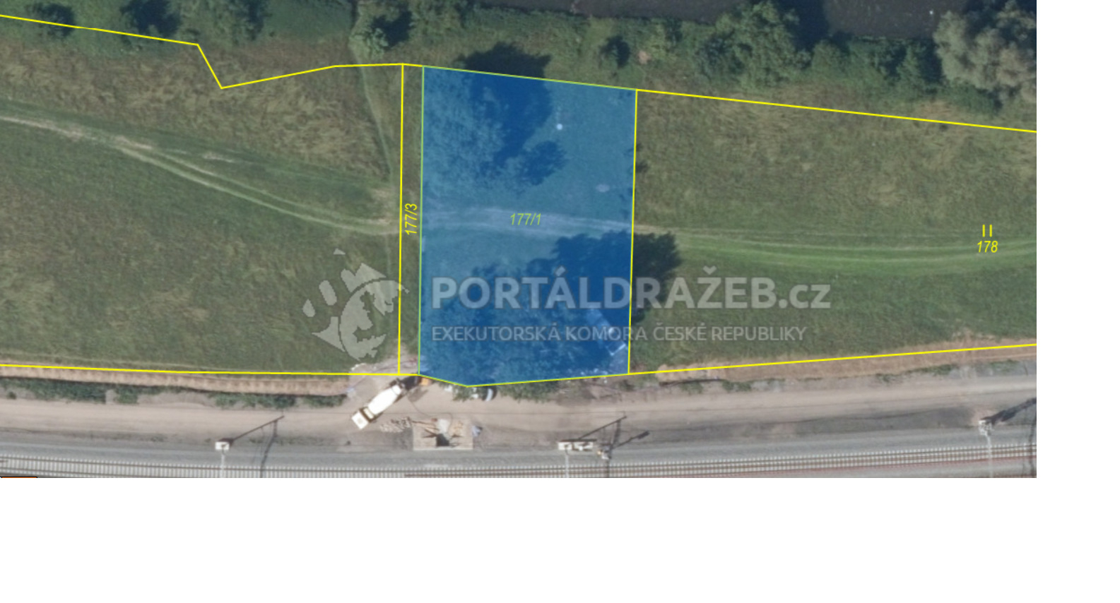 Pozemek o výměře 1290 m2 – ostatní plocha v k.ú. Srbsko u Karlštejna, obec Srbsko, Beroun
