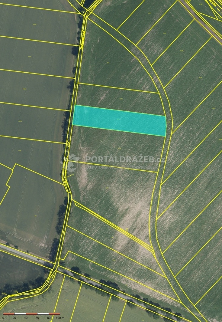 Podíl 1/3 na pozemcích Běrunice