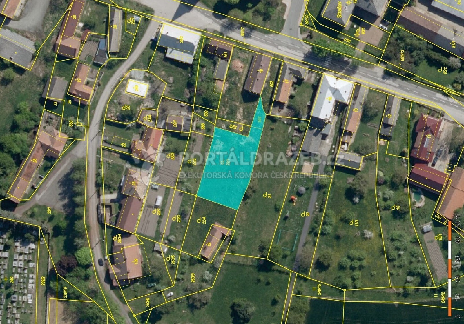 pozemky s příslušenstvím v obci Stračov, okres Hradec Králové