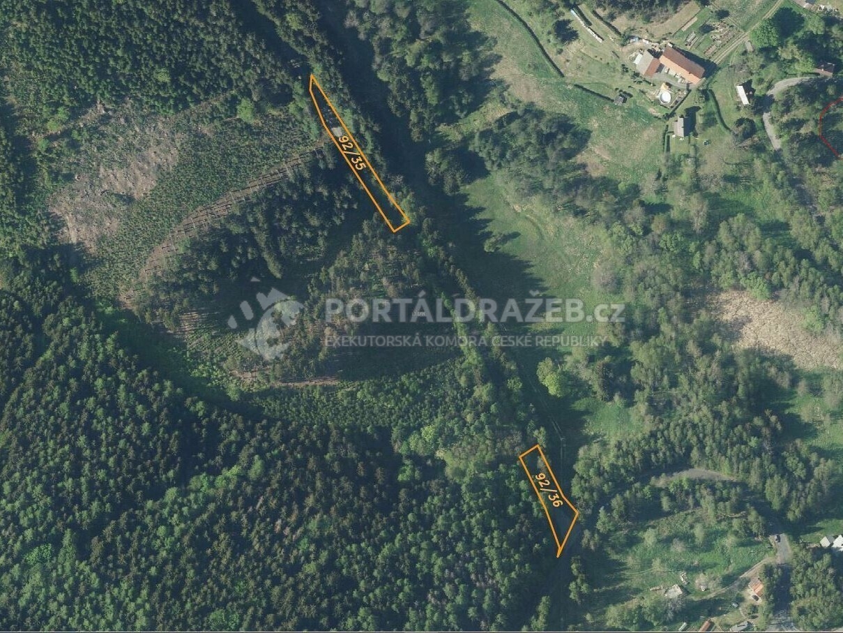 Pozemek o velikosti 1825m2, Jívka