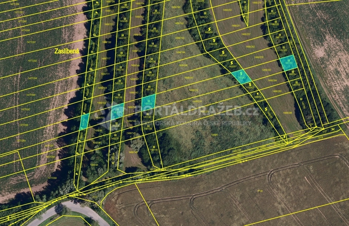 Pozemky o celkové výměře 602 m2, v obci Nížkovice