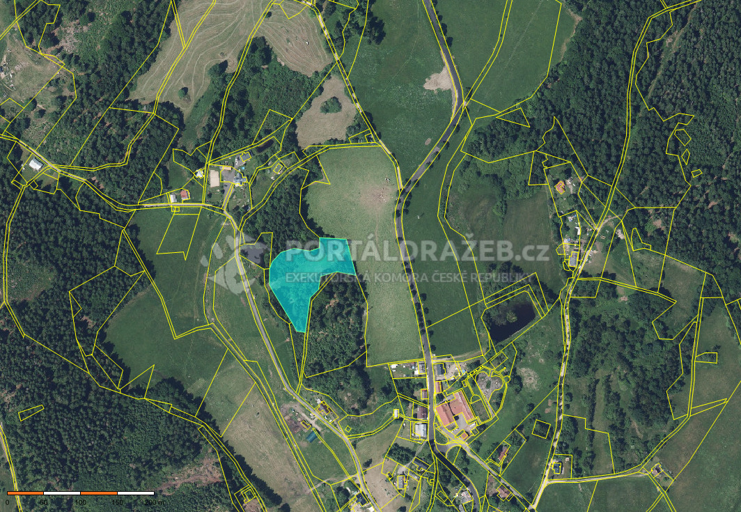 Pozemek o výměře 7 366 m2, Lučany nad Nisou,