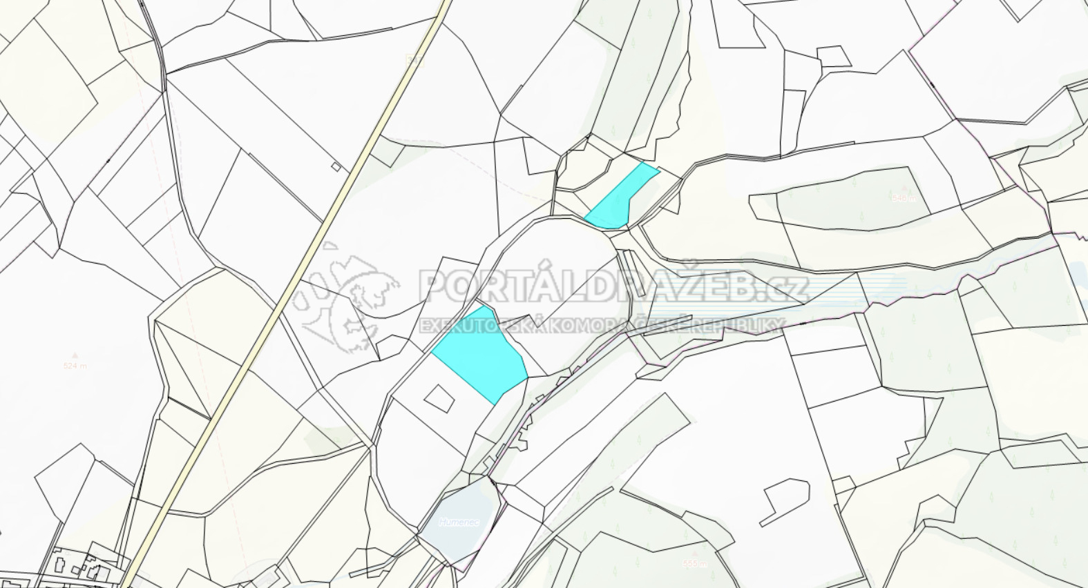 id. 1/5 pozemků v k.ú. Mladé Bříště, okres