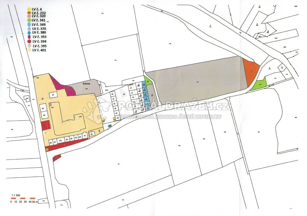 Opakovaná dražba podílu id. 4/392 na pozemcích v
